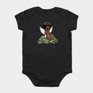 Get Money Black Angel Baby Bodysuit